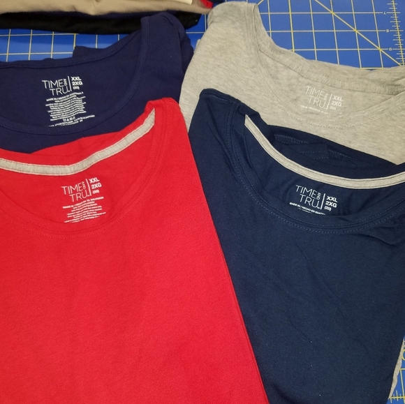 Set 4 Time & Tru XXL 1 Blue 1 Gray 1 Red 1 Black - Picture 1 of 1